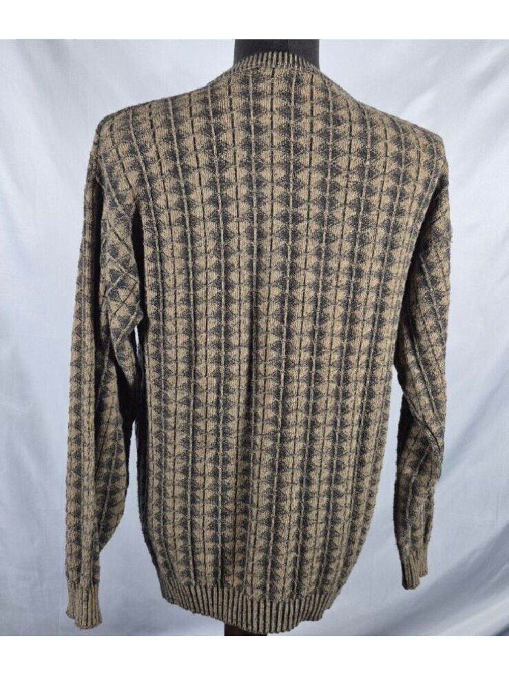 Geoffrey Beene Vintage Made in Italy Textured Cotton Sweater Men’s L - Picture 3 of 5